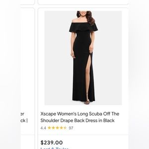 New Lord & Taylor excape black formal long dress wedding party! Sz 4 org $239